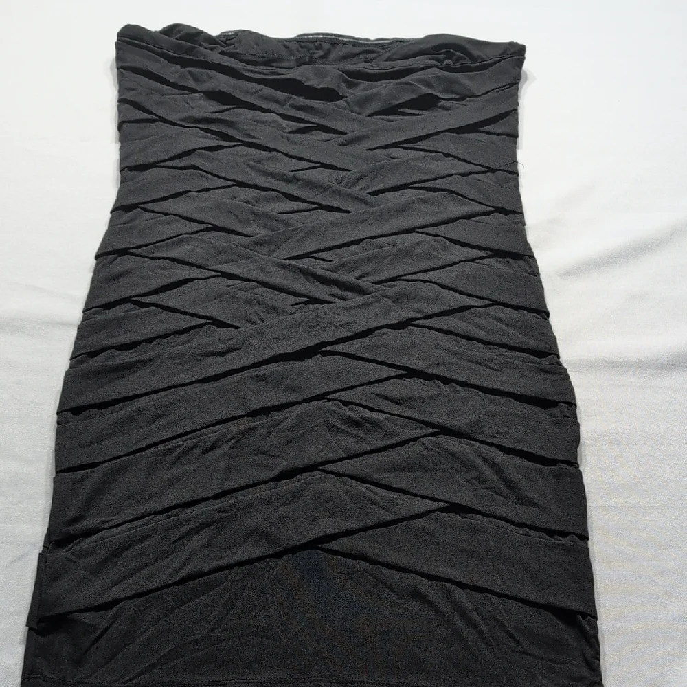 Forever 21 Black Pleated Cowl Neck Mini Dress